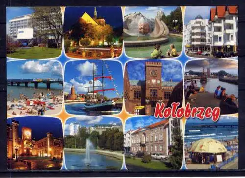 (5716) Kolobrzeg - unbeschrieben / Polen Hafen Rathaus Schiff
