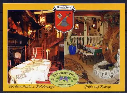 (5718) Kolobrzeg - unbeschrieben / Polen Restaurant Hotel Wappen