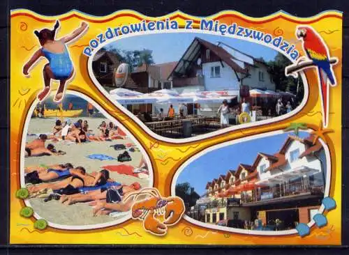 (5720) Szczezin Stettin - unbeschrieben / Polen Strand Hotel Papagei