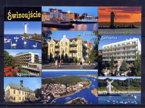 (5731) Swinoujscie Swinemünde - unbeschrieben / Polen Hafen Leuchtturm Hotel