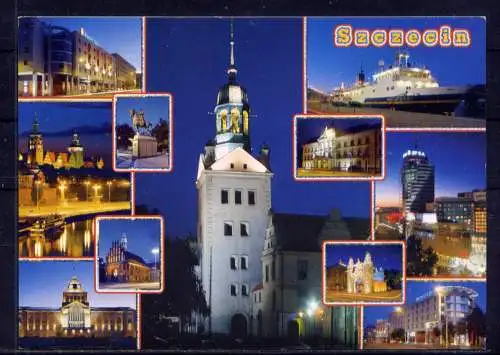 (5734) Szczezin Stettin - unbeschrieben / Polen Kirche Schiff Hotel 