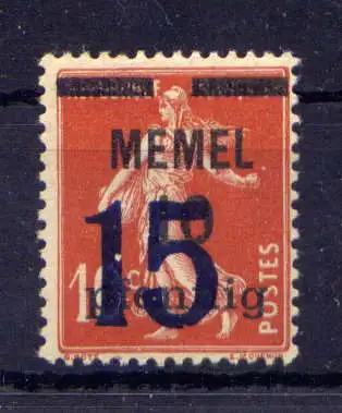 (048) Memelgebiet Nr.34       **  postfrisch