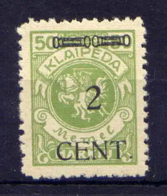 (139) Memelgebiet Nr.177                     **  postfrisch