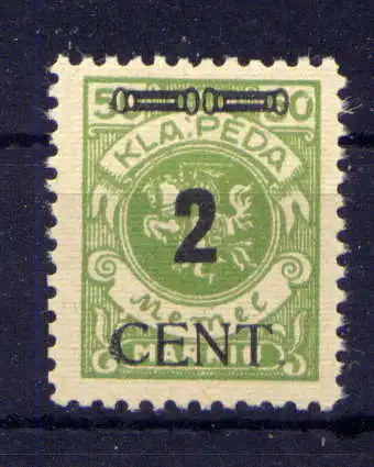 (141) Memelgebiet Nr.185                     **  postfrisch