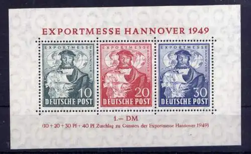  (260) Bizone Nr. Block 1               *  ungebraucht