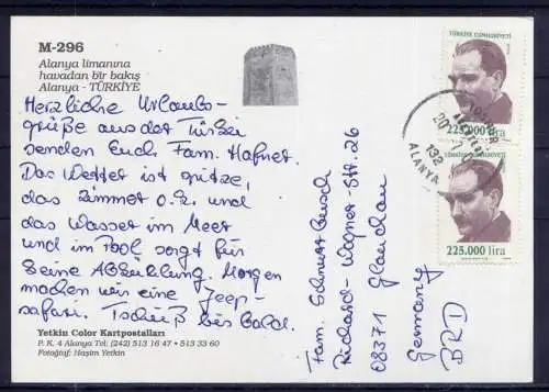 (5947**) Alanya - beschrieben / Türkei Strand Hafen