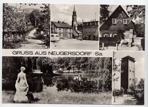 (5963**) Neugersdorf - beschrieben / Sachsen Wasserturm Markt