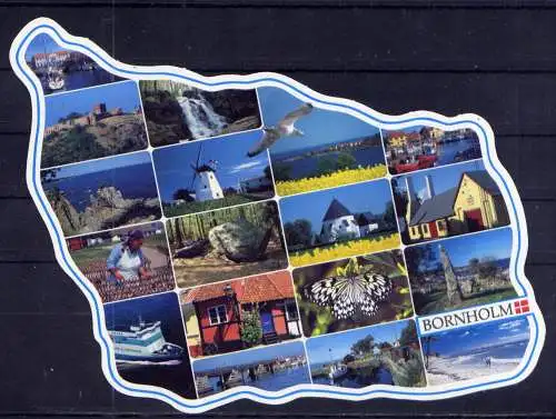 (5976**) Bornholm - unbeschrieben / Dänemark Windmühle Möve Burg Hafen