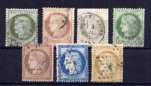 (2274) Frankreich Nr.45/51                 O  gestempelt