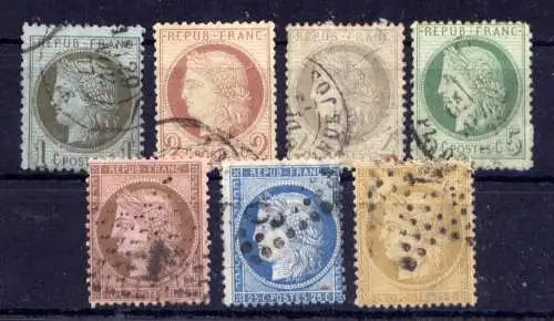 (2275) Frankreich Nr.45/51                 O  gestempelt