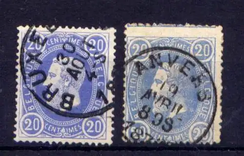 (2351) Belgien Nr.28 a + b                   O  gestempelt 