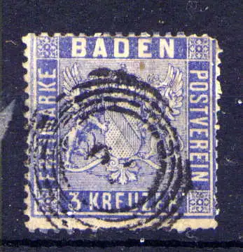 (018) Baden Nr.10               O  gestempelt