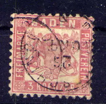 (024) Baden Nr.18               O  gestempelt