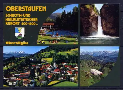 (5740) Oberstaufen - unbeschrieben / Bayern Bad Waserfall Luftaufnahme