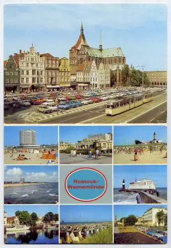 (5753) Rostock Liporello - beschrieben / Mecklenburg-Vorpommern 5 Ansichten Warnemünde Teepott Schiffe