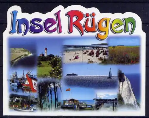 (5754) Insel Rügen - beschrieben / Mecklenburg-Vorpommern Strand Leuchtturm Schiffe