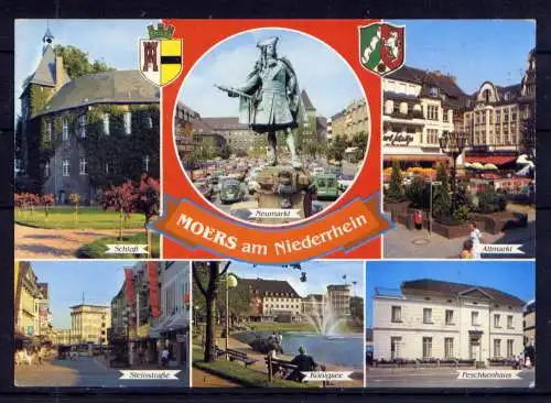 (5763) Moers - beschrieben / Nordrhein-Westfalen Wappen Markt Schloß