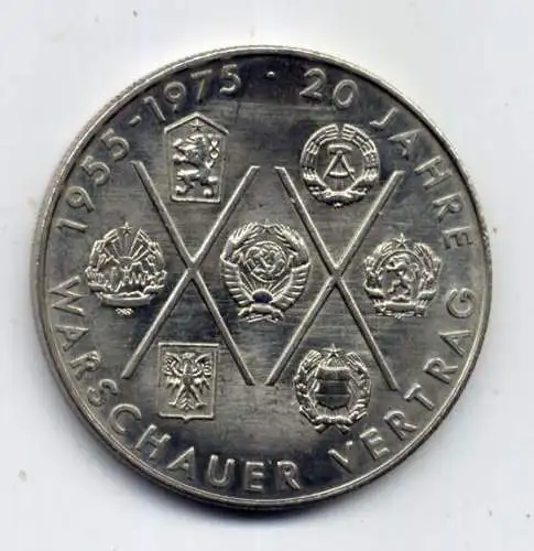 (021) DDR 10 Mark Jäger-Nr. 1547 / 30 Jahre Warschauer Vertrag 1975