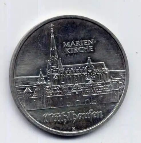 (033) DDR 5 Mark Jäger-Nr. 1627 / Mühlhausen Marienkirche 1989