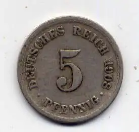 (141) Deutsches Reich Jäger.Nr. 12 / 1908 F