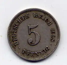 (176) Deutsches Reich Jäger.Nr. 12 / 1908 E