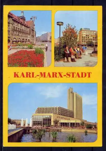 (5773) Karl-Marx-Stadt - beschrieben / Sachsen Rathaus Stadthalle