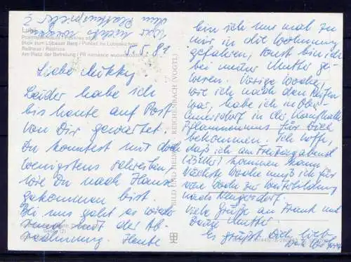 (5786) Löbau - beschrieben / Sachsen Postmeilensäule Rathaus