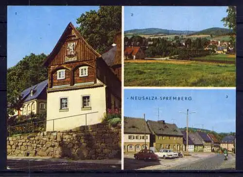 (5792) Neusalza-Spremberg - beschrieben / Sachsen Reiterhaus Markt PKW