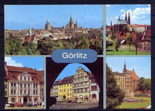 (5801) Görlitz - beschrieben / Sachsen Markt Kirche PKW