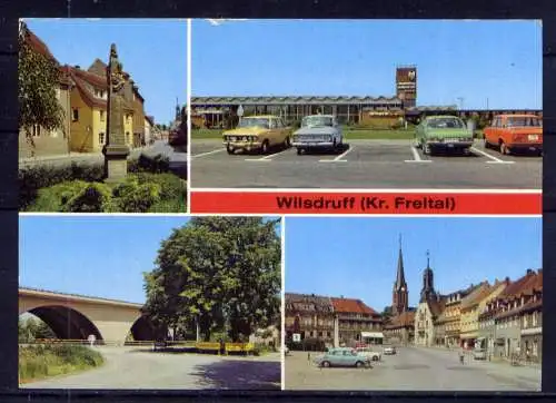 (5814) Wilsdruff - beschrieben / Sachsen Postsäule Markt Raststätte