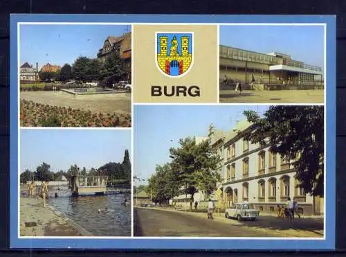 (5817) Burg - unbeschrieben / Sachsen-Anhalt Kaufhalle Freibad