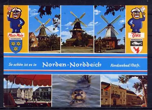 (5822) Norddeich - beschrieben / Schleswig-Holstein Ostfriesland Wappen Norden