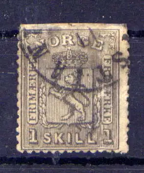 (1658) Norwegen Nr.11                     O  gestempelt