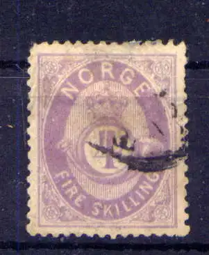 (1666) Norwegen Nr.19                     O  gestempelt
