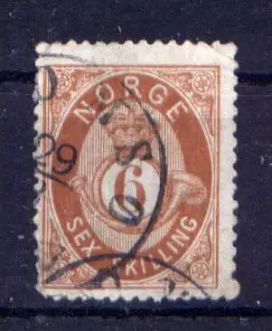 (1668) Norwegen Nr.20                     O  gestempelt