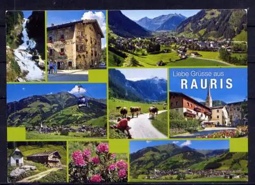 (5828) Rauris - beschrieben / Österreich Nationalpark Kirche Kühe