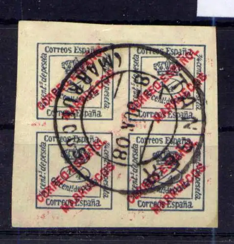 (1248) Spanische Post in Marokko Nr.4  (4)                 O  gestempelt