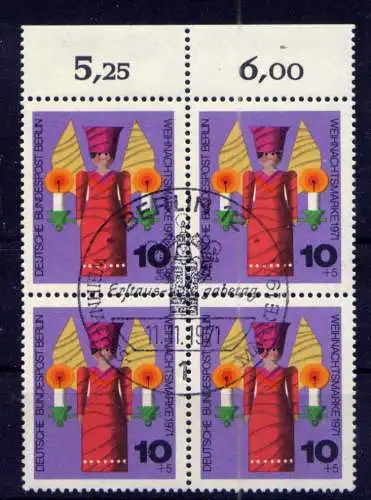 (2924) Berlin West Nr.417 Viererblock        O  gestempelt