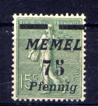 (139) Memel Nr.85                         **  postfrisch      