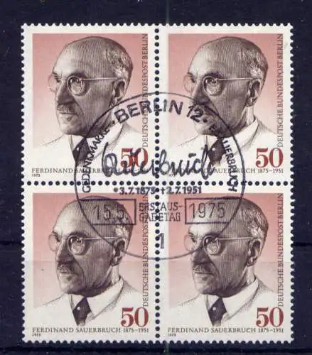 (2957) Berlin West Nr.492 Viererblock        O  gestempelt