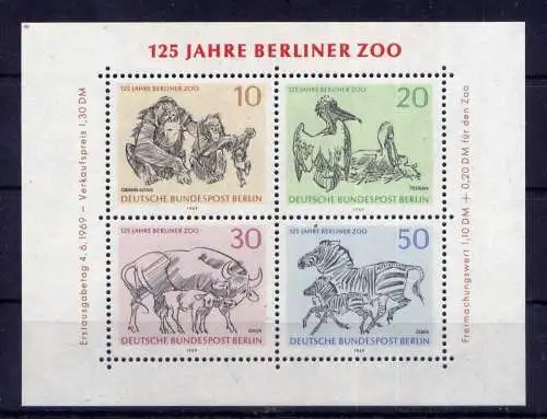 (3079) Berlin West Nr.338/41 Block 2        **  postfrisch