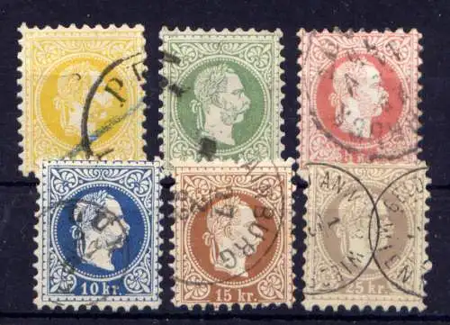 (4789) Österreich Nr.35/40 II                  O  gestempelt