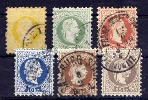 (4790) Österreich Nr.35/40 II                  O  gestempelt