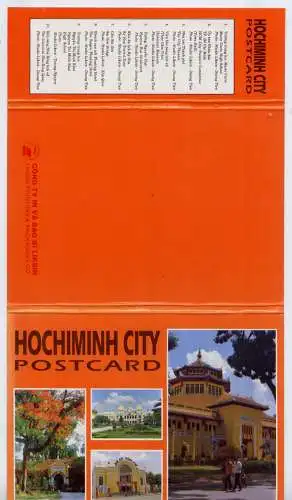(5851) Hochimin Stadt - unbeschrieben / Vietnam 12 AK in Liporello Karte