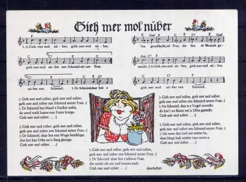 (5852) Lied ,,Sieh mer mol nüber" Erzgebirge Folklore unbeschrieben