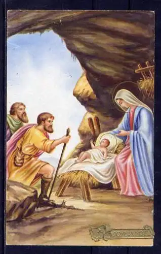 (5875) Weihnachten Krippenszene  beschrieben Italien 