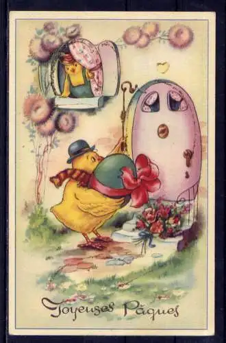 (5878) Ostern mit Glitzer  beschrieben Belgien