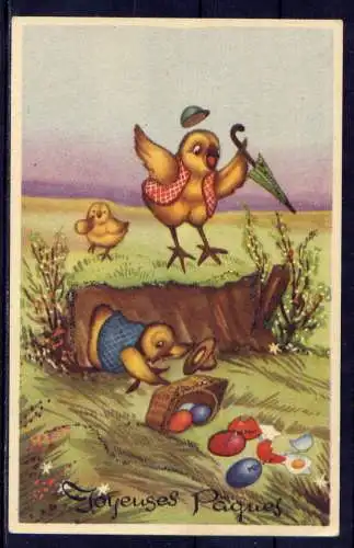 (5879) Ostern mit Glitzer  beschrieben Belgien