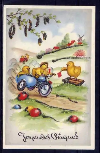 (5880) Ostern mit Glitzer  beschrieben Belgien