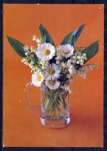 (5885) Blumenstrauß in Vase  unbeschrieben DDR